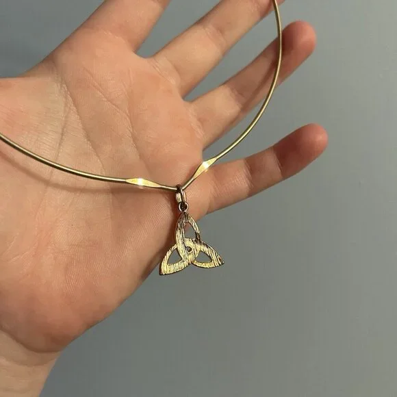 Vintage 90s Y2K Pendant Chocker Necklace Rainbow Jewelry Christmas Holiday - Picture 6 of 7